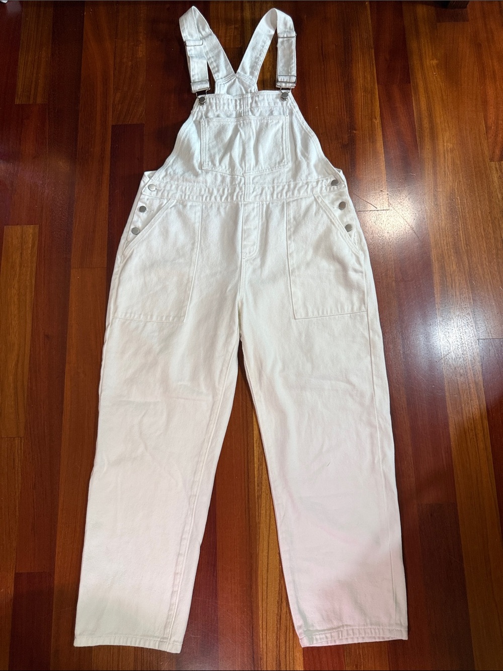 SHEIN White Denim Women's Overalls, L